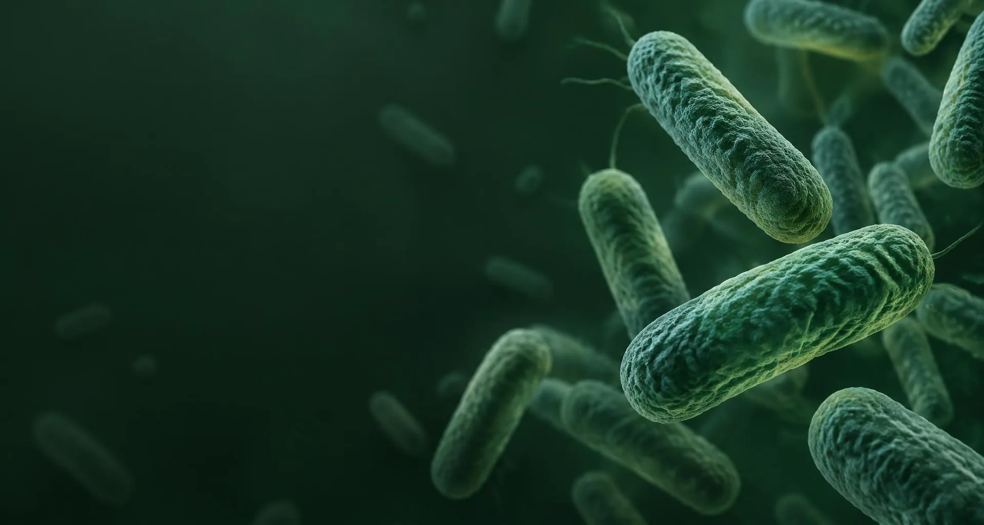 Scientific visualization of representative rod-shaped microorganisms, not an image of ENVIRONOC strains